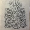 Family crest Göldlin (Goeldlin) and Zur Mühlen Familiewapen