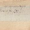 Handtekening van C.J. Wouters Antwerpen 1785