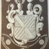 Large cardboard reproduction of Familiewapen Bouwer genaamd Bouricius - Van Riedt
