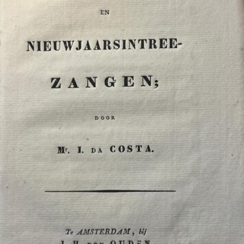 Kerst en Nieuwjaarsintree-zangen door Mr. I. da Costa