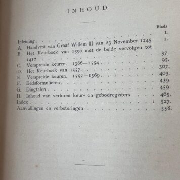 Het werk verzamelt en documenteert de historische rechtsbronnen van de stad Haarlem, zoals oude wetten, verordeningen en juridische documenten.