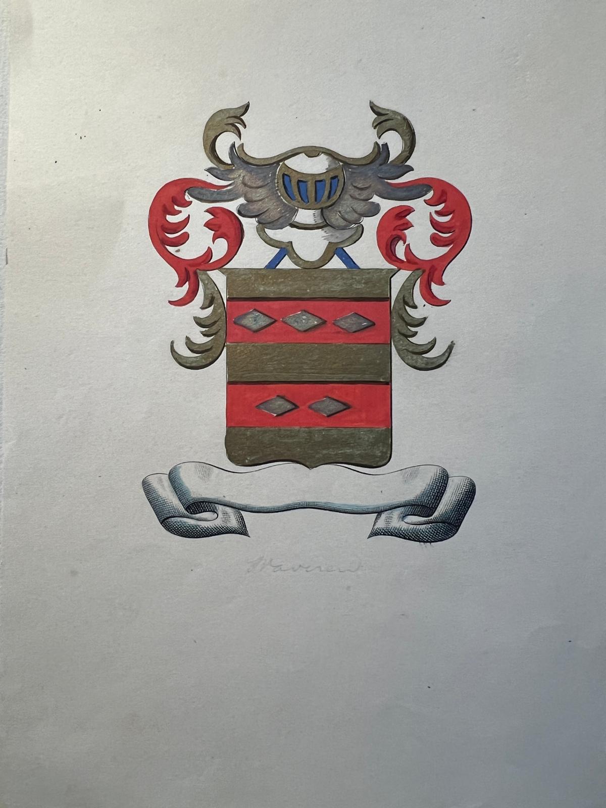 [wapenkaart] - [Heraldic] Wapenkaart/Coat of Arms: (Bors van) Waveren, gekleurd familiewapen, 1 p.
