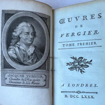 Oeuvres de Vergier Londres 1780