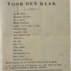 Ingekomen 1 februari 1834 Johannes Hermanus voor den Haak, oud 28 jaar, beroep; timmerman, geboren te Weesp, woonachtig te Amsterdam. Straf; vijf jaren gevangenis wegens diefstal van een hond, ontslagen 14 november 1838.