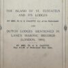 The island of St. Eustatius and its lodges, and Dutch lodges