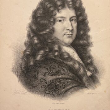 Portrait print of Le Tellier de Louvois by Belliard 1829