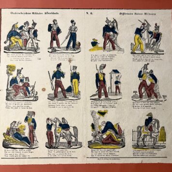 Onderscheydene militaire afbeeldsels centsprent