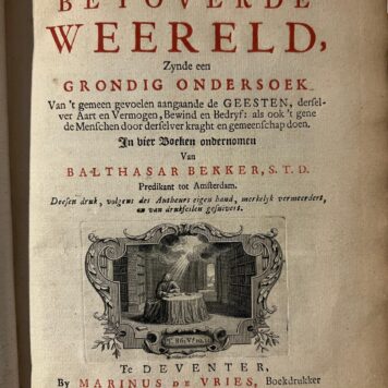 De Betoverde weereld Balthasar Bekker 1739 Deventer
