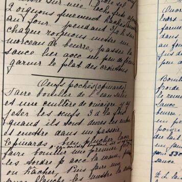 Manuscript cookbook of Jeanne Leopoldine van Mierlo pastry and cooking 1908