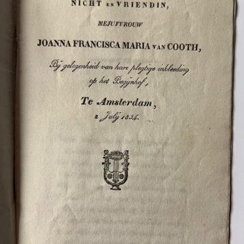 Joanna Francisca Maria van Cooth beguine begijn Begijnhof Amsterdam 1834