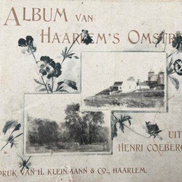 Album van Haarlem’s omstreken. Uitgave van Henri Coebergh, Haarlem. Lichtdruk van H. Kleinmann & Co, Haarlem [ca. 1900], oblong, 10 (van 14) lichtdrukken.