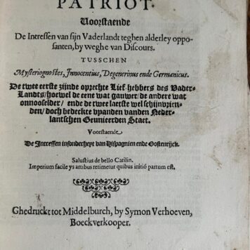 Den ongeveynsden Nederlantschen patriot. 1646