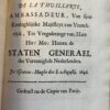 Propositie gedaan door den Heer de la Thuillerye ambassadeur van Frankrijk 1647