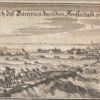 Durchbruch desz Dammes zwischen Amsterdam und Haerlem. M. Merian Print Halfweg dijkdoorbraak