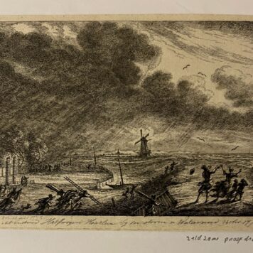 Storm en Watersnood te Halfweg bij Haarlem 1775 Simon Fokke