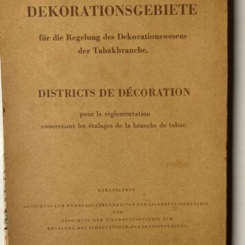 Einteilung dekorationsgebiete fur die Regelung des Dekorationswesens der Tabaksbranche