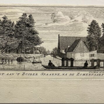 Original etching of Gezigt aan 't Zuider Spaarne na de Zomervaart