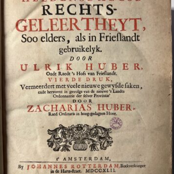 Heedensdaegse rechtsgeleertheyt Huber 1742