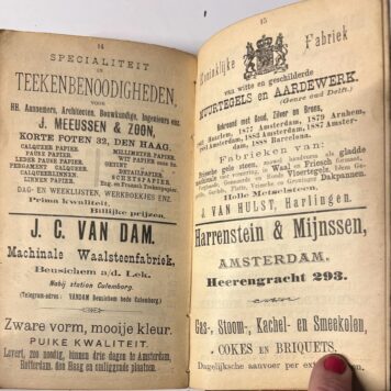 Bouwkalender 1893 met advertenties en agenda Geheim vakje