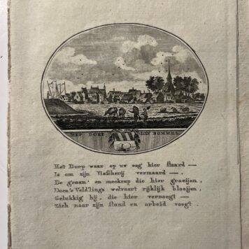 Het dorp Den Bommel, engraving made by Anna Catharina Brouwer