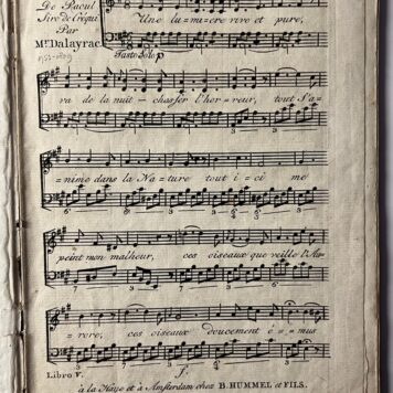 Convolute music sheets engraved Journal de la Haye Journal D'Amsterdam Opera Airs Hummel