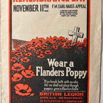 Remembrance day 1932 Wear a Flanders Poppy British legion