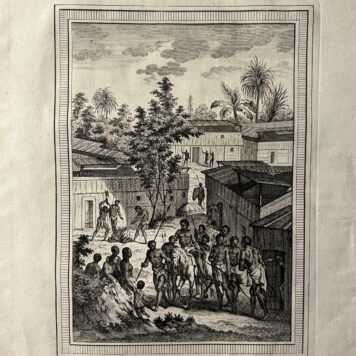 Huizen in Benin uit de Rey; met de Strafoeffeningen J. v. Schley