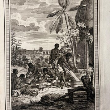 Negers van Kachao en Bissao die Manioc bereiden Van der Schley