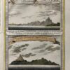 Coloured Carte Pic de tenerife Gomera. piek van Kanarie 1746 Kaart