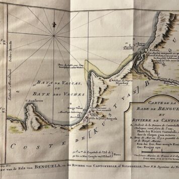 Angola Bengalen la Rade de Benguela et Riviere de Cantonbelle1746 Kaart Map