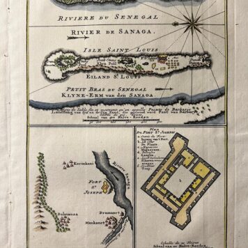 Senegal West-Africa 1746 Kaart Map