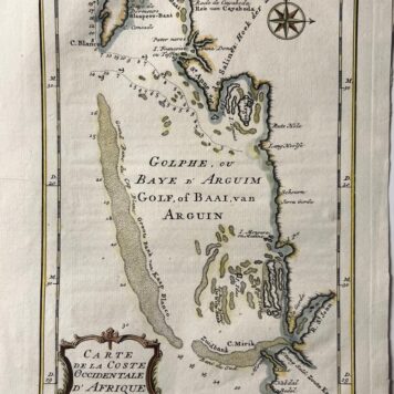 West-Africa Cap Blanc 1746 Kaart Map
