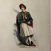 Lithography of a Greek in colour 1850