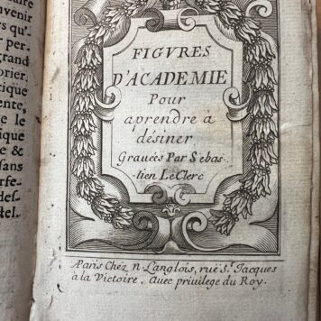 Les premiers elemens de la peinture Roger de Piles Figures d'académie Leclerc