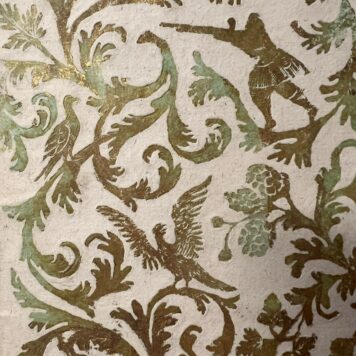 green brocate decorated paper Rutger Mogge Agatha Wendela Hooft
