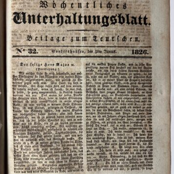 Der Teutsche. Privilegirte politische Zeitung für alle Stände 1826 no 33 and 32