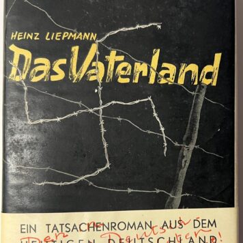 Das Vaterland. Ein Tatsachen Roman aus dem heutigen Deutschland Heinz Liepmann 1933