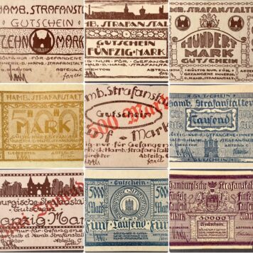 Notgeldsammlung Hamburg Strafanstalten aus dem Jahre 1923.