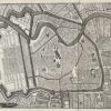 Plattegrond met stadswapen van Haarlem "La ville de Harlem". Met buitentuinen