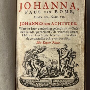 't Leven van Johanna Paus van Rome 1722
