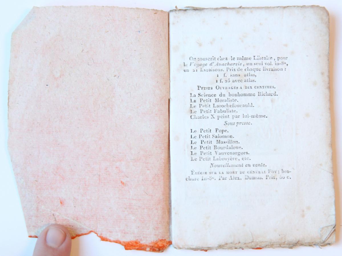 Discours sur l'egalite de partages dans les successions en ligne directe, 2e ed., Paris, Sanson, 1826, 16°, 32 pag., illustrated with engraving Egalité des partages.