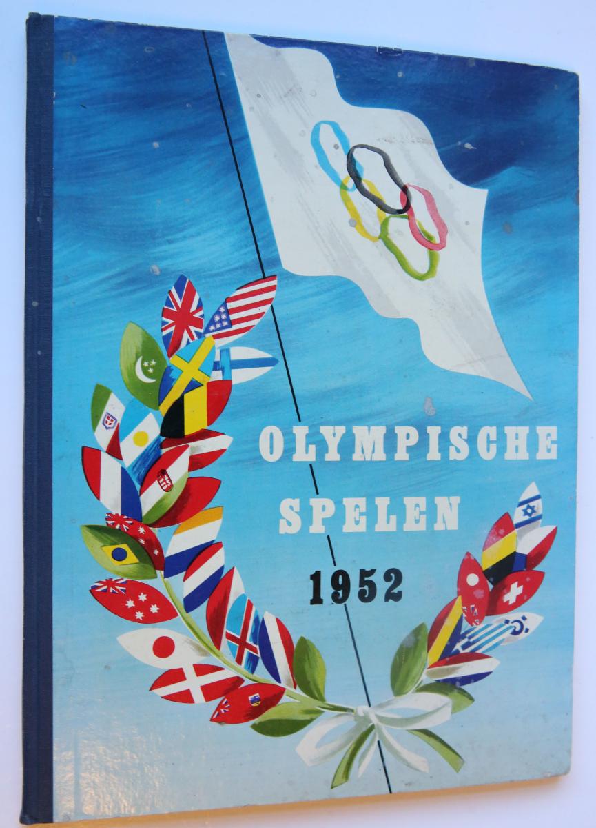 Olympische Spelen 1952, plaatjes-album van planta margarine, 72 pag., met 56 van de 80 plaatjes.