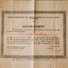 SMITS -- Getuigschrift 5 jaar HBS te Haarlem, voor Elisabeth Francisca Smits, geboren 16-4-1906 dd. Haarlem 1924. Groot blad, deels gedrukt.