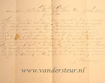 WILDE, DE, HARKEMAN -- Gedicht 'Bij het graf van dr. A.J.P. de Wilde, 17 mei 1880'. Ondertekend J. Harkeman.