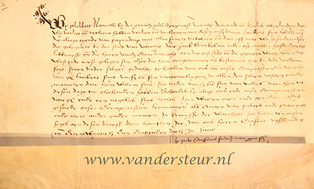  - PAPENDORP (U) -- Acte dd. Utrecht 13-6-1523 waarbij Philibert Nannelli, domproost te Utrecht, verklaart dat hij aan Lambert Willemsz. Foyt, in plaats van diens overleden vader Willem Foyt, verleid heeft de alinge tiende van Papendorp bij Utrecht. Charter op perkament, met handtekening van Johannes Pels, commissaris. Zegel verloren.