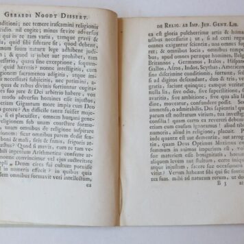 Dissertatio de religione ab imperio jure gentium libera [...] Leiden Fredericus Haaring 1706