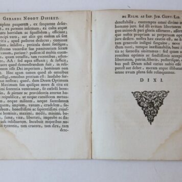 Dissertatio de religione ab imperio jure gentium libera [...] Leiden Fredericus Haaring 1706
