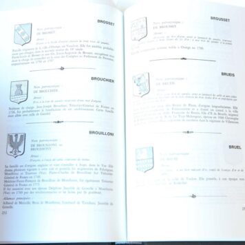 Nobiliaire de Provence. Armorial général de la Provence, du Comtat Venaissin, de la Principauté d'Orange. 3 dln. Aix-en-Provence 1974-1976. Geb., geïll., 1739 p.