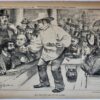 [Original lithograph/lithografie by Johan Braakensiek] Gember-proeven op de Japansche Veiling te Amsterdam, 9 December 1888, 1 pp.