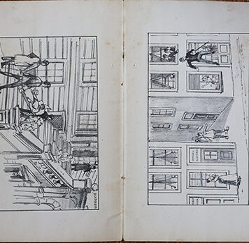 Nieuw vermakelijk ABC boek, uitgegeven ter eere van de promotiepartij van Mr C.G.J. Bijleveld Leiden P.J. Mulder 1890.